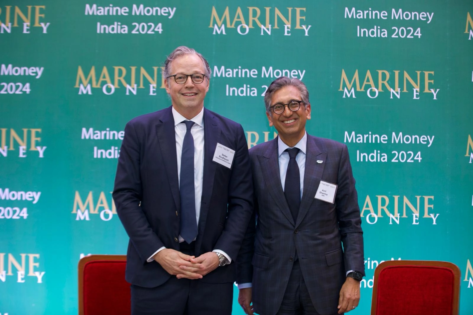 Dr. Anil Sharma of GMS Leadership shares insights on ESG strategy and sustainable ship recycling at Marine Money India Ship Finance Forum 2024 in Mumbai